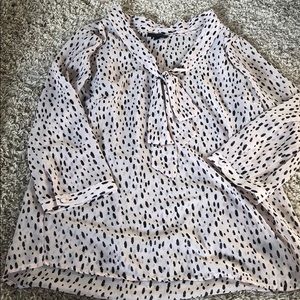 Pale pink with tie bow